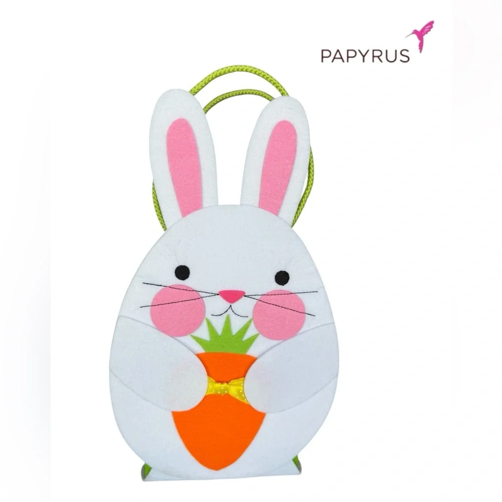 Papyrus Easter Bunny Felt Egg Hunt Bag / Baskets